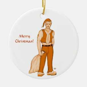Ornamento De Cerâmica O novo Pai Natal - Feliz Natal!