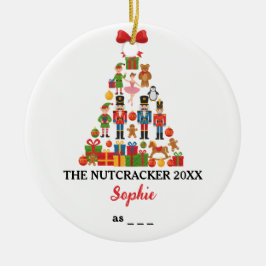 Ornamento De Cerâmica O Papai Noel do Ballet Personalizado Natal