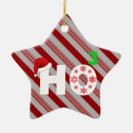 Ornamento De Cerâmica o papai noel ri do Natal