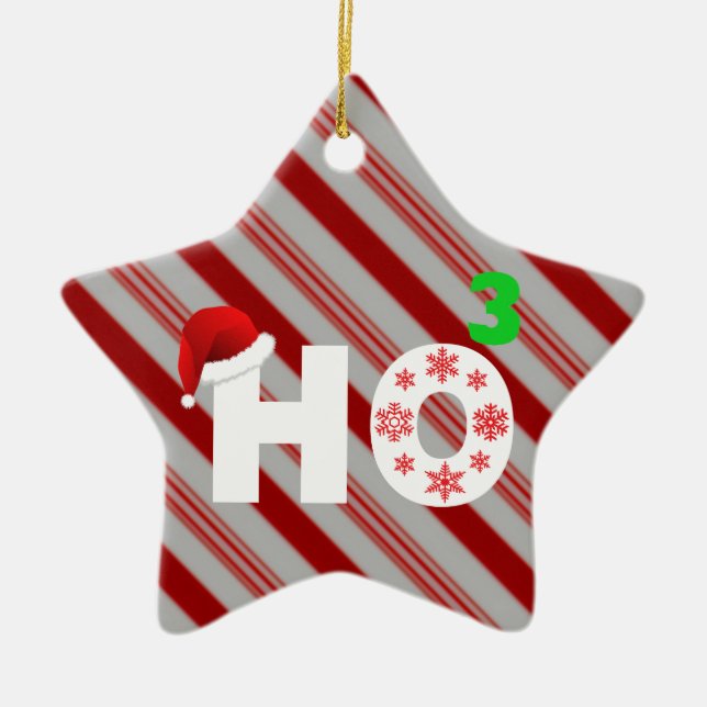 Ornamento De Cerâmica o papai noel ri do Natal (Frente)