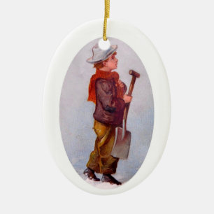 Ornamento De Cerâmica O pato-colhereiro da neve