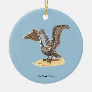 Ornamento De Cerâmica O Pelicano marrom (Pelecanus occidentalis) NY Bird