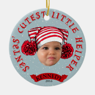 Ornamento De Cerâmica O Pequeno Auxiliar Mais Bonito da Santas