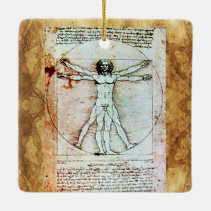 Ornamento De Cerâmica O pergaminho da antiguidade do HOMEM de VITRUVIAN