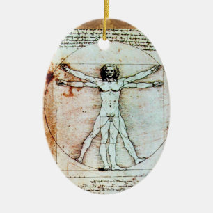 Ornamento De Cerâmica O pergaminho da antiguidade do HOMEM de VITRUVIAN