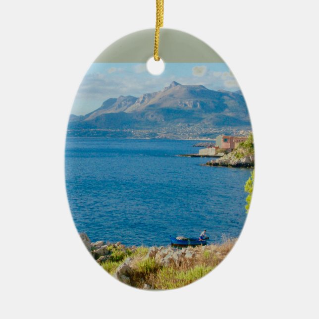 Ornamento De Cerâmica O pescador siciliano (Frente)