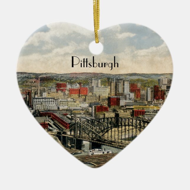 Ornamento De Cerâmica O ponto Pittsburgh 1931 (Frente)