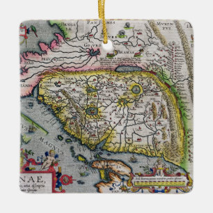 Ornamento De Cerâmica O primeiro atlas ocidental China   1584