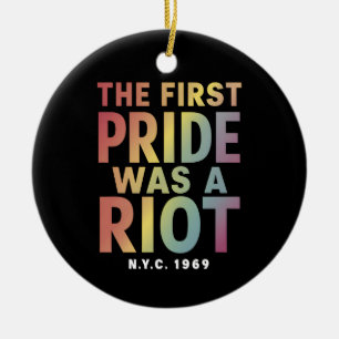 Ornamento De Cerâmica O Primeiro Orgulho Foi Um Motim LGBT Aliado Gay Ar