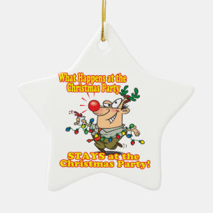 Ornamento De Cerâmica o que acontece na festa de natal fica