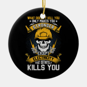 Ornamento De Cerâmica O que não te Matar Eletricidade Eletrônica