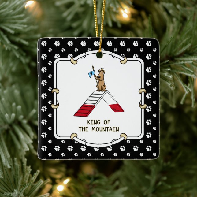 Ornamento De Cerâmica O rei campeão da agilidade dos cães da montanha te (Árvore)