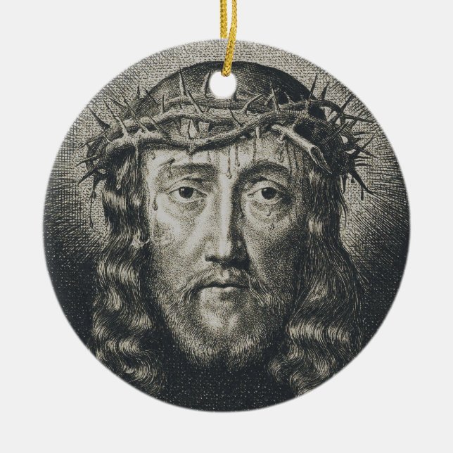 Ornamento De Cerâmica O rosto sagrado cheio de espinhos (Frente)