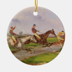 Ornamento De Cerâmica O salto de água: a corrida de obstáculos do outo