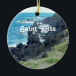 Ornamento De Cerâmica O santo Kitts costeia<br><div class="desc">Litoral ao longo da ilha do santo Kitts.</div>