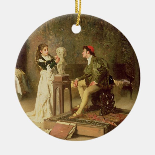 Ornamento De Cerâmica O Sculptress novo (óleo em canvas) (Frente)