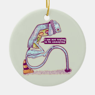 Ornamento De Cerâmica O semáforo parece triste