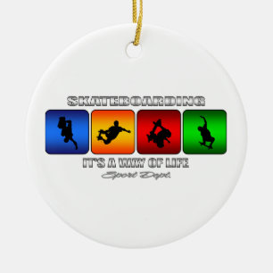 Ornamento De Cerâmica O Skate Legal É Um Modo De Vida