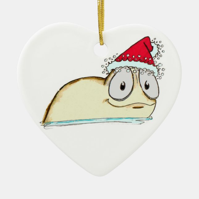 Ornamento De Cerâmica O Slug do Natal (Frente)