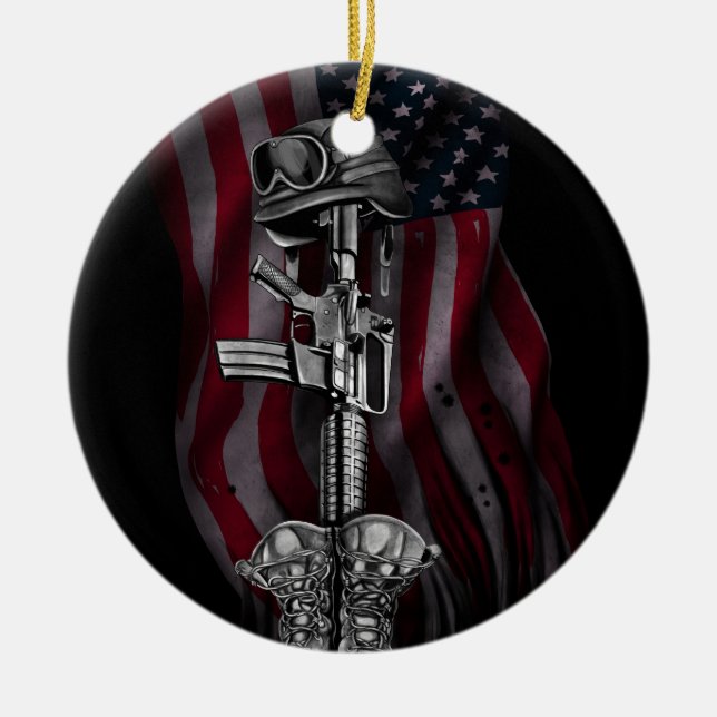 Ornamento De Cerâmica O soldado caído (Frente)