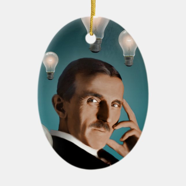 Ornamento De Cerâmica O sonho de Tesla (Frente)