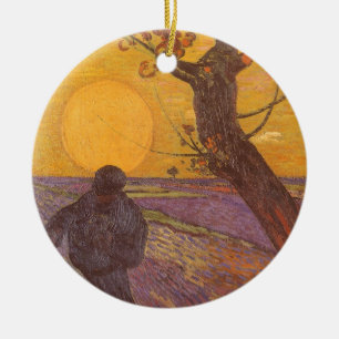 Ornamento De Cerâmica O Sower por Vincent van Gogh, belas artes do