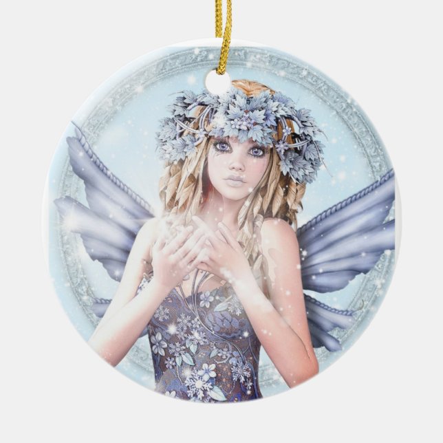 Ornamento De Cerâmica O sparkel da neve (Frente)