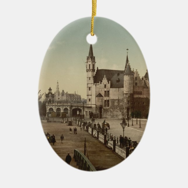 Ornamento De Cerâmica O Steen, Antuérpia, Bélgica (Frente)