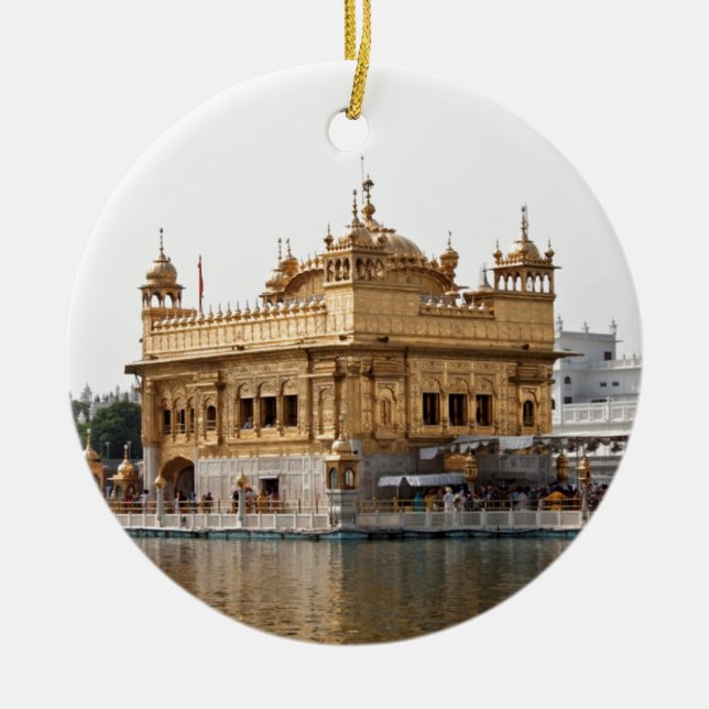Ornamento De Cerâmica O templo dourado em Amritsar (Frente)