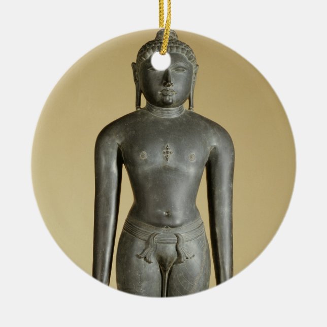 Ornamento De Cerâmica O Tirthankara Jain, Parsvanatha, Rajasthan, Prat (Frente)