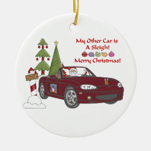 Ornamento De Cerâmica O Trenó-Cobre do ALMC-Papai noel