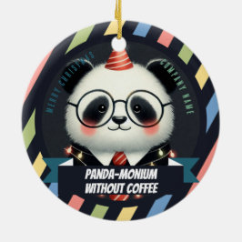 Ornamento De Cerâmica O Viciado em Café - Natal no Escritório