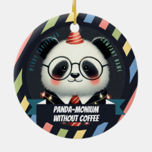 Ornamento De Cerâmica O Viciado em Café - Natal no Escritório