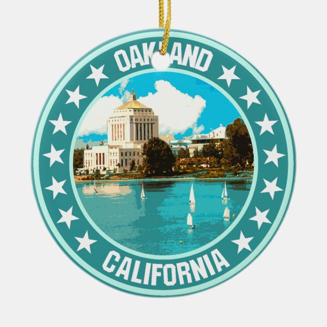 Ornamento De Cerâmica Oakland (Frente)