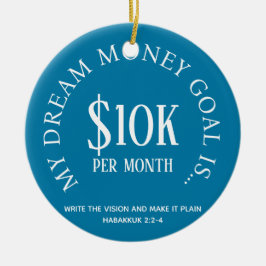 Ornamento De Cerâmica Objetivos financeiros personalizáveis