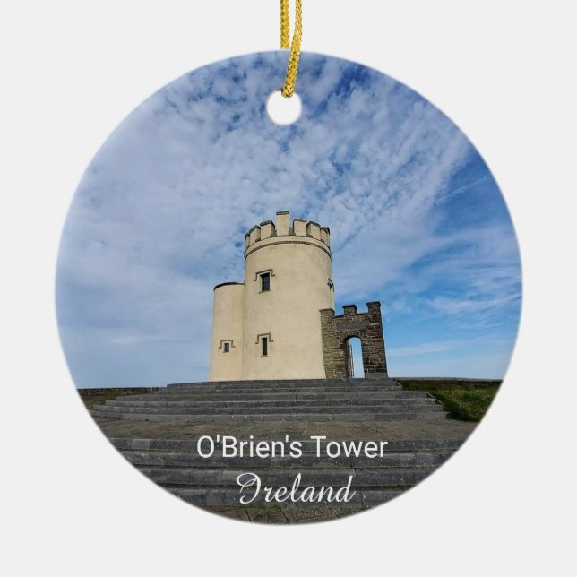 Ornamento De Cerâmica O'Brien's Tower Ireland Souvenir (Frente)
