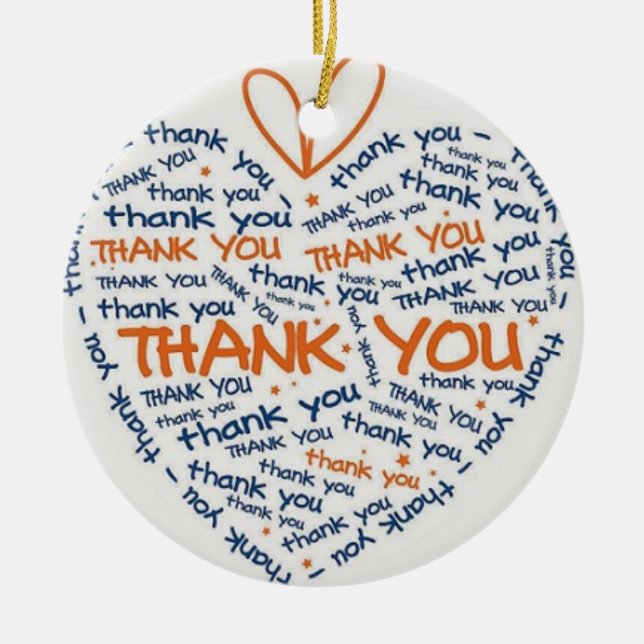 Ornamento De Cerâmica * OBRIGADO* A ALGUÉM ESPECIALMENTE CHRSITMAS Ornam (Frente)