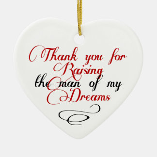 Ornamento De Cerâmica Obrigado aumentando o homem de meus sonhos