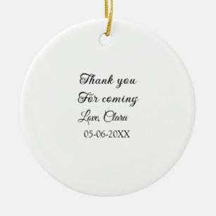 Ornamento De Cerâmica obrigado por vir adicionar nome mensagem de texto 