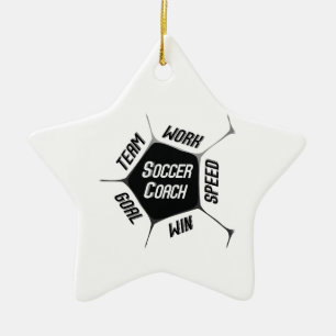 Ornamento De Cerâmica Obrigados De Treinador Grande Bola