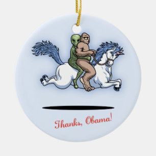 Ornamento De Cerâmica Obrigados, Obama!