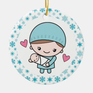 Ornamento De Cerâmica Obstetrícia Enfermeira OB-GYN Parteira