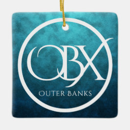 Ornamento De Cerâmica OBX Personalizado Outer Banks NC Beach Christmas