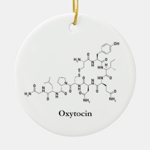 Ornamento De Cerâmica Ocitocina Molécula do Amor Química Ciência