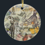 Ornamento De Cerâmica Octopus Beach Antique Coastal Steampunk<br><div class="desc">Esta imagem combina imagens de diversão antiquada na praia. Este polvo vintage e imagem de beleza balnear é uma colagem de imagens antigas dos anos 1800 e início dos anos 1900. O polvo de cefalópodes vintage assiste belezas balneares vitorianas exibem seus antigos maiôs por um dia na praia. Divertido e...</div>