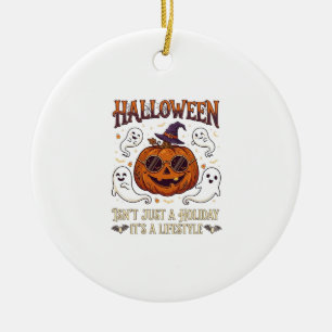 Ornamento De Cerâmica Óculos de Abóbora de Estilo de Vida de Halloween B