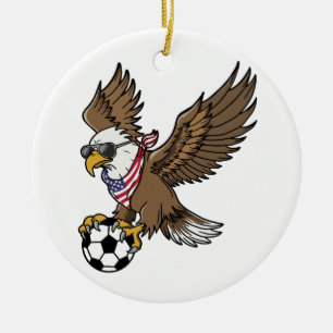 Ornamento De Cerâmica Óculos de sol águia de futebol EUA Legal Patriótic