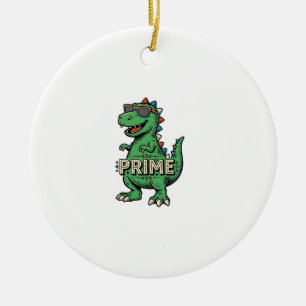 Ornamento De Cerâmica Óculos de sol de dinossauro vintage camisa de dese