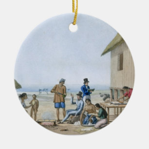 Ornamento De Cerâmica Ocupações domésticas, Agagna, Guam, Filipinas, 