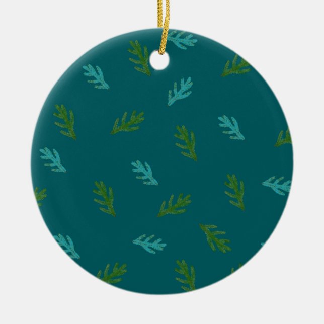 Ornamento De Cerâmica odor de uma floresta (Frente)